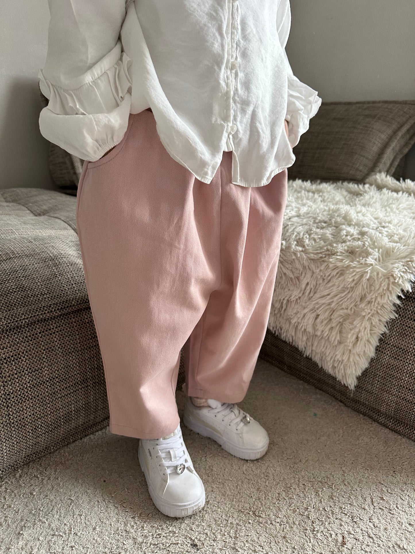 Pantalon oversize - rose