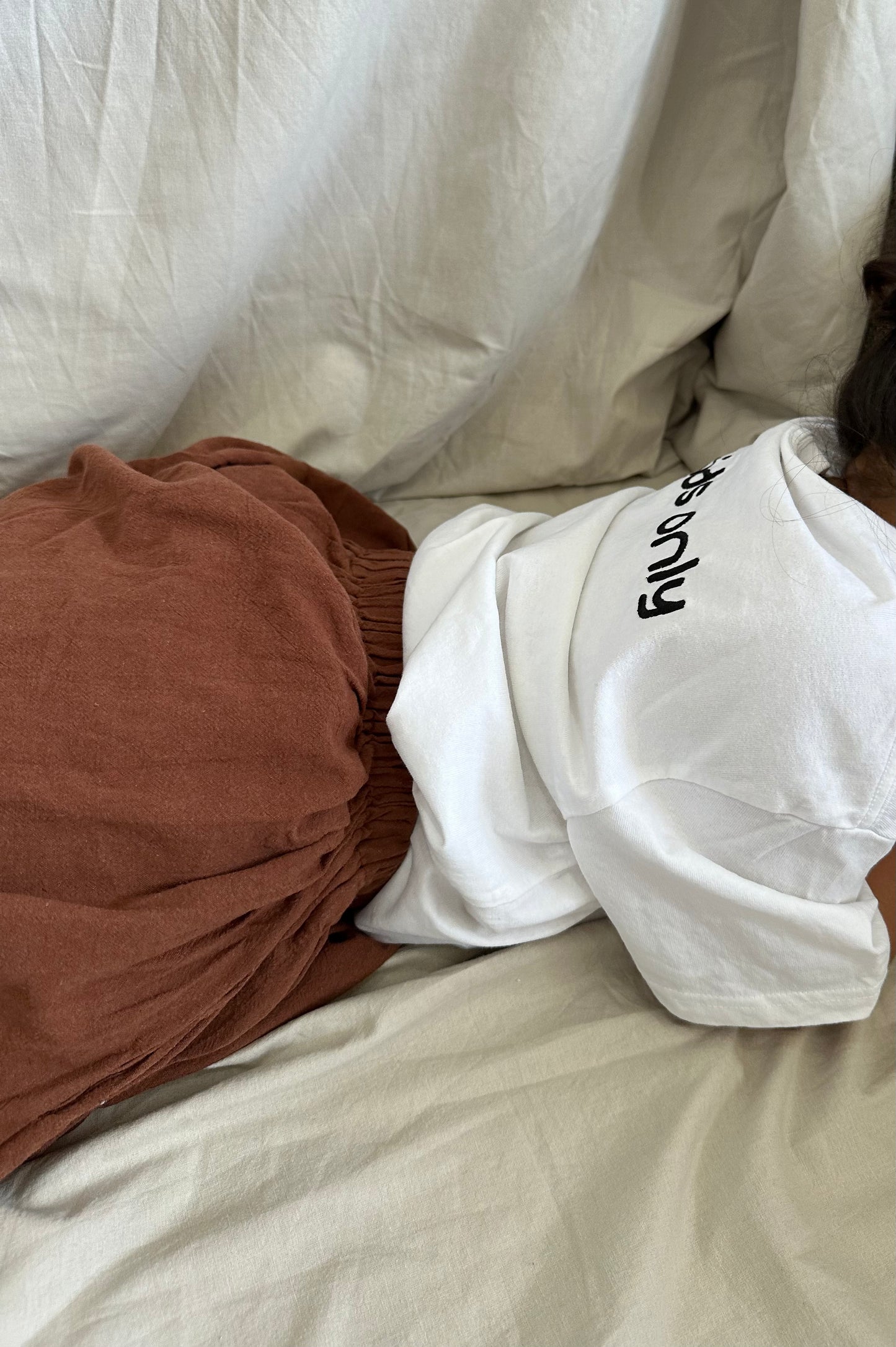 T-shirt oversize "fun kids" - blanc