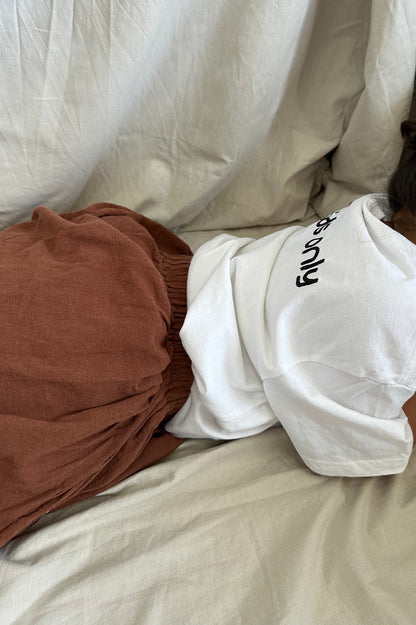 T-shirt oversize "fun kids" - blanc
