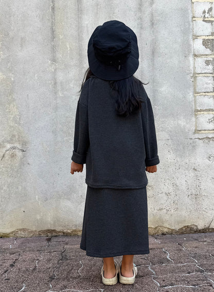 Le haut maille - gris