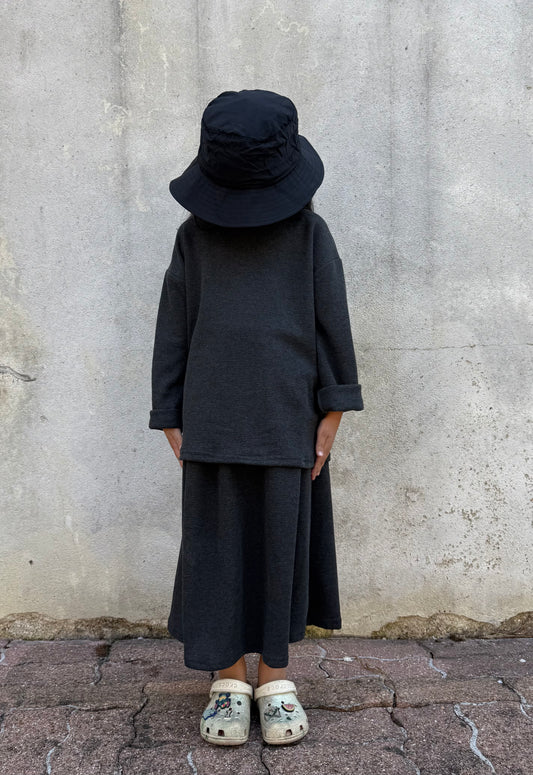 Jupe maille - gris