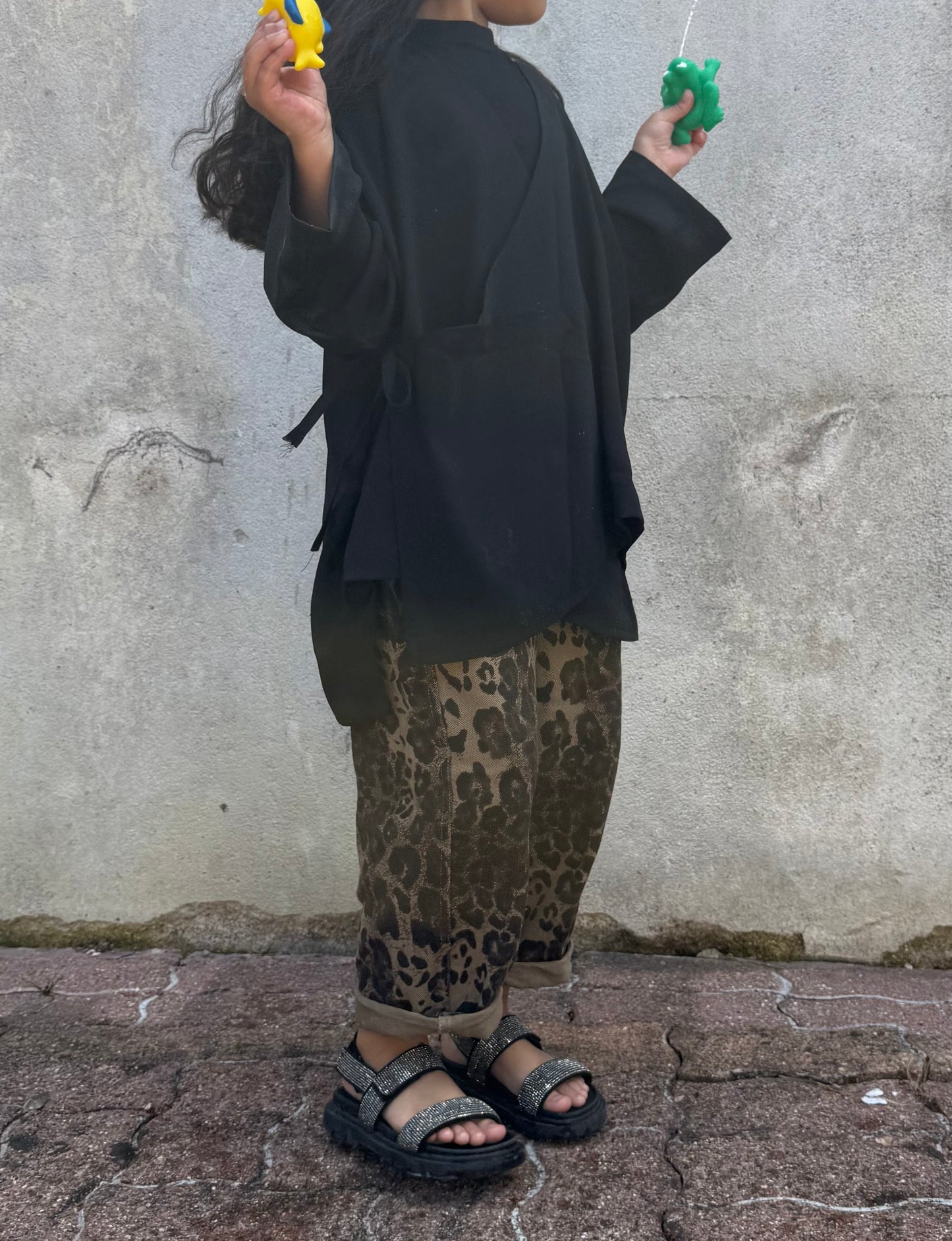 Kimono flowy - noir