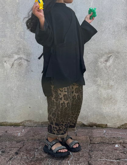 Kimono flowy - noir