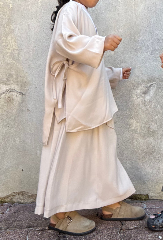 Jupe flowy - beige