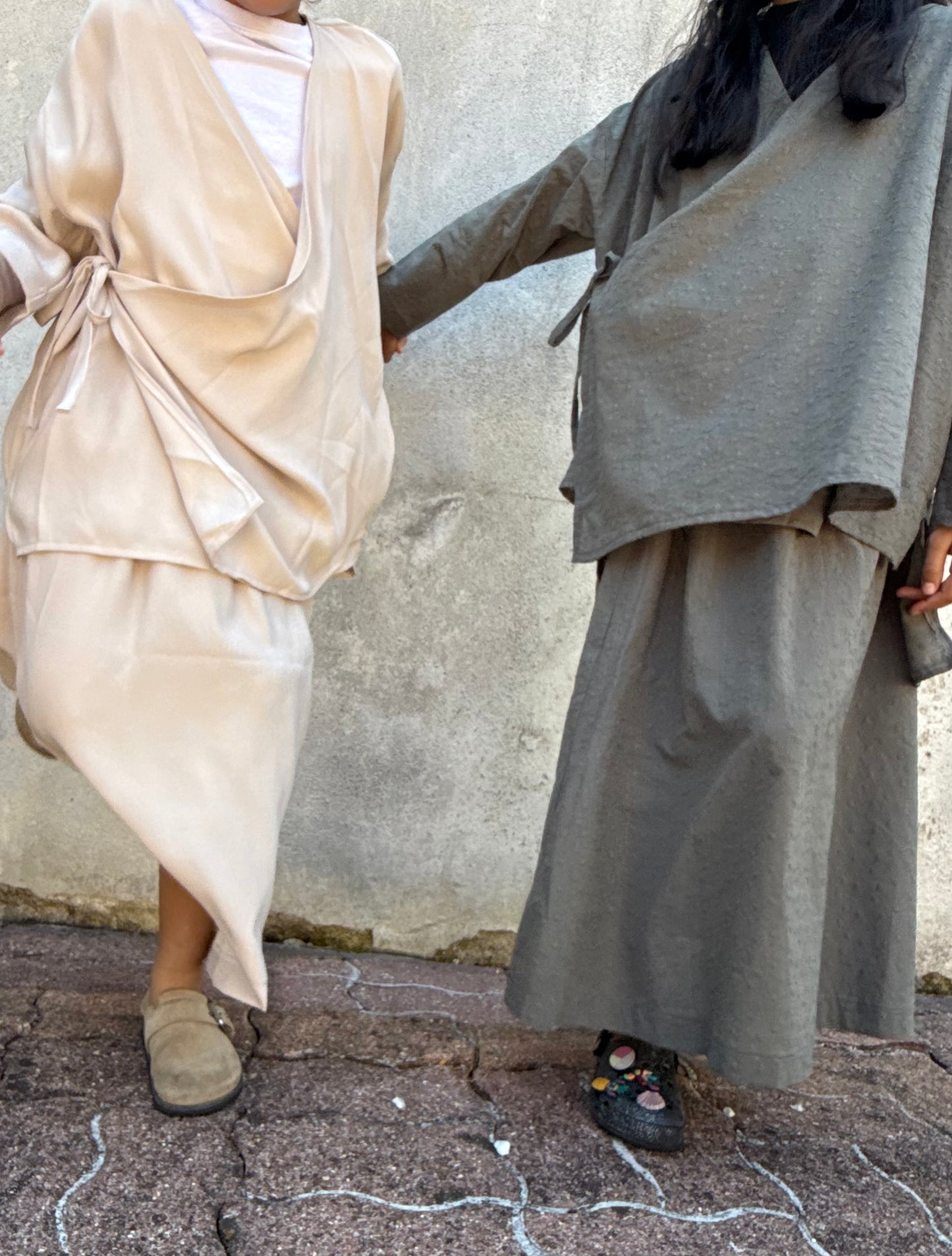 Jupe flowy - beige