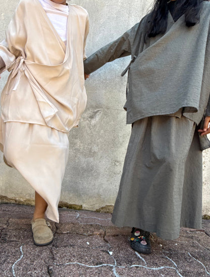 Jupe flowy - beige