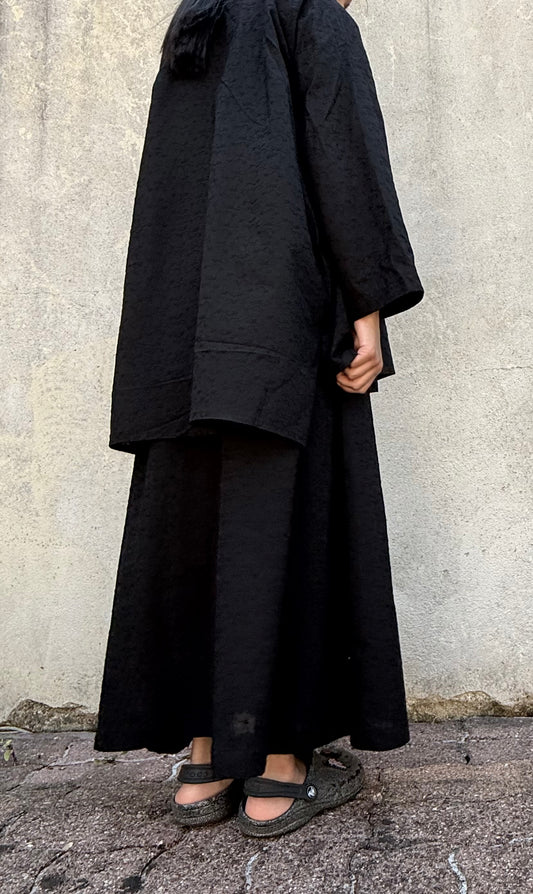PRECOMMANDE Kimono flowy - brodé noir