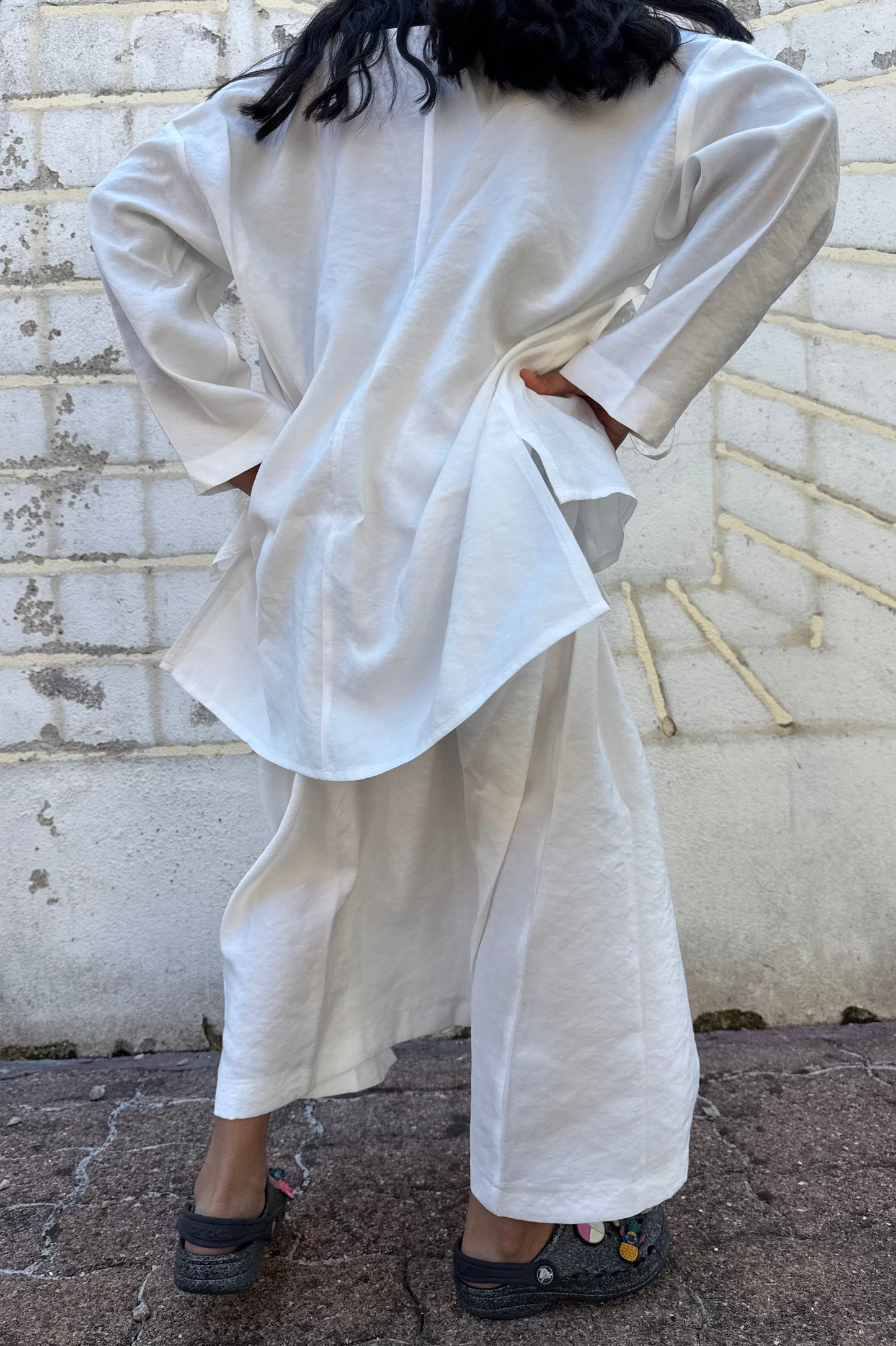 Jupe flowy - blanc
