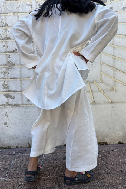 Jupe flowy - blanc