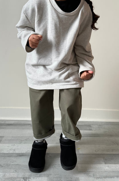 Le jean oversize - kaki