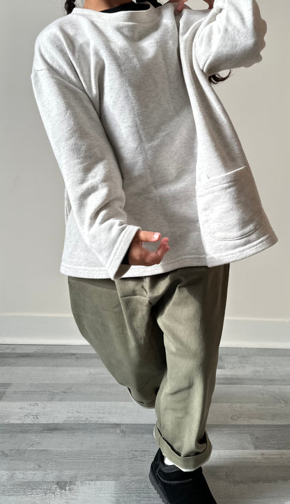 Le jean oversize - kaki