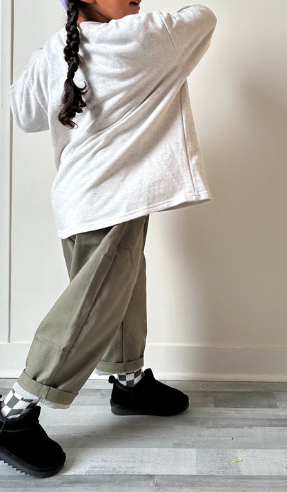 Le jean oversize - kaki