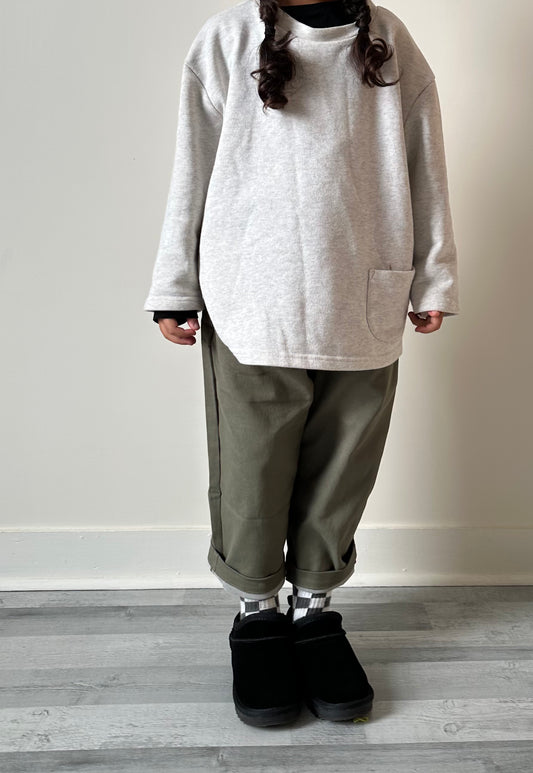 Le jean oversize - kaki