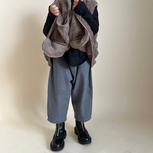 Gilet cocooning - taupe