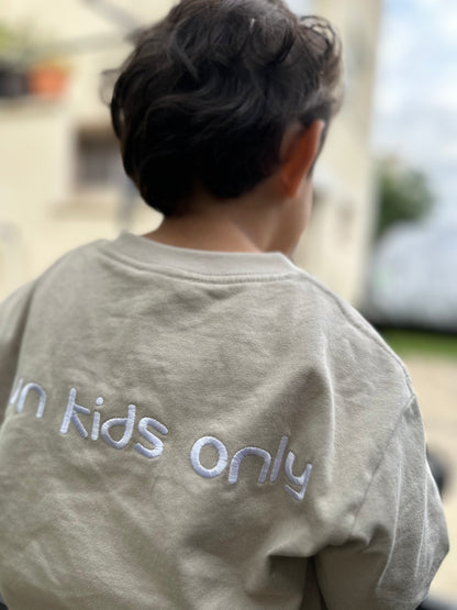 T-shirt oversize "fun kids" - beige